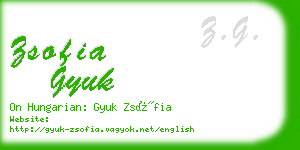 zsofia gyuk business card